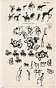 Untitled Jan 22, 71 [study for "tattoo" book]