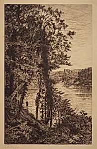 Untitled (Landscape with Fisherman)