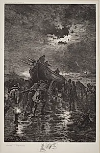 Untitled (Launching a Dory/To the Rescue/Shipwreck)
