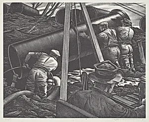 Untitled (Laying Pipe Into Trench)