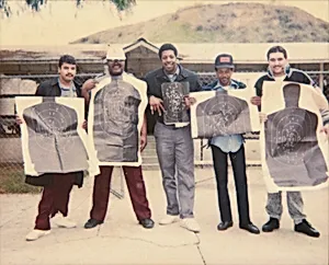 Untitled (Men with target practice)