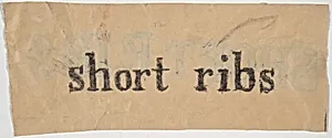 Untitled (short ribs) [verso]