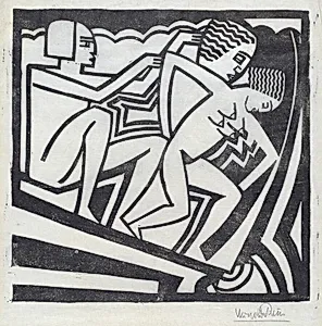 Untitled (Two Figures in an Incline)
