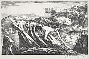 Untitled (Woman Harvesting Wheat)