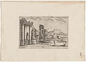 Veduta: Design for a Garden Court with a Mountain View