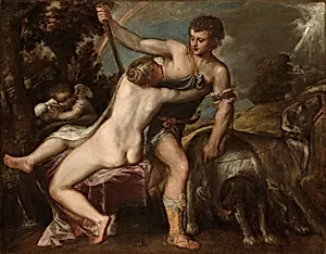 Venus and Adonis by Titian and Workshop