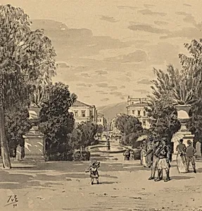 View from the Old Royal Palace of the Hermesstreet