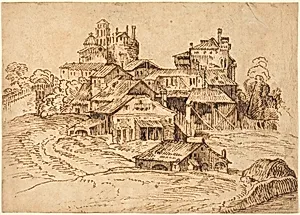 View of an Italian Town (after Titian or Domenico Campagnola)