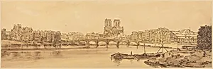 View of Pont de la Tournelle and Notre Dame Taken from the Arsnel: pl.11