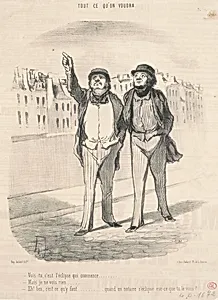 Vois-tu, c'est l'éclipse qui commence ... by Honoré Daumier