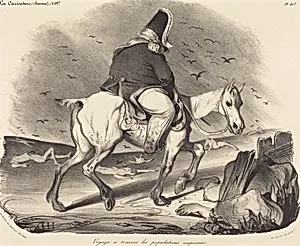 Voyage a travers les populations empressées by Honoré Daumier