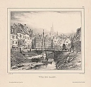 Vue de Caen by Eugène Isabey