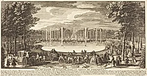 Vue du Bassin de Neptune dans le Jardin de Versailles