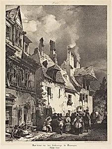 Vue d'une rue des Faubourgs de Besançon (View of a Street in the Outskirts of Besançon)