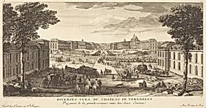 Vue Prise de la grande avenue entre les deux Ecuries