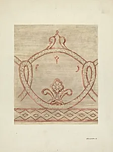 Wall Painting, Restoration Drawing from Reassembled Fragments