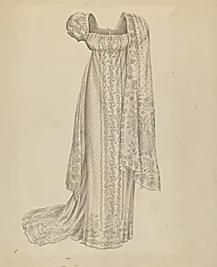 Wedding Dress with Scarf