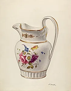 White Glazed Porcelain Pitcher
