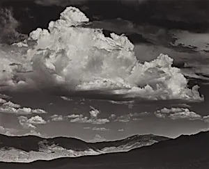 White Mountain Range, Thunderclouds, from the Buttermilk Country, near Bishop, California