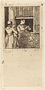 Woman at a Window, Reading a Letter