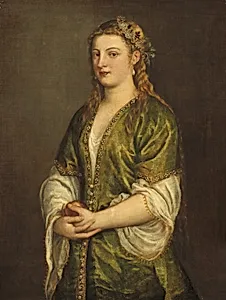 Woman Holding an Apple