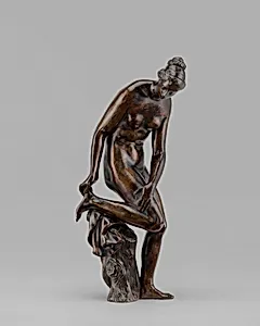 Woman Pulling a Thorn from Her Heel