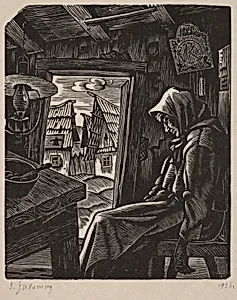 Woman Seated in a Cottage