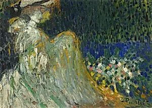 Woman Sitting in a Garden [verso]