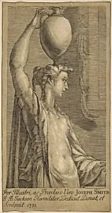 Woman Standing Holding a Jar on the Head