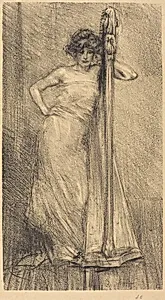 Woman with a Harp