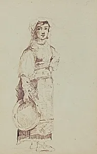Woman with a Tambourine (verso)