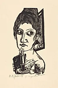 Woman with Candle (Frau mit Kerze) by Max Beckmann