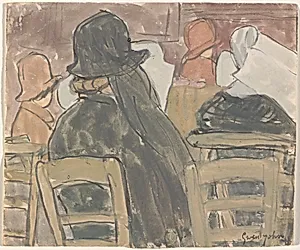 Women and Nuns Seated in Church