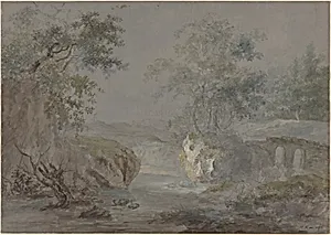 Wooded Cliffs along a Riverbank
