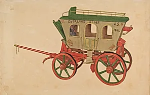 Wooden Model of Overland Stage