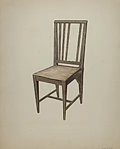 Wooden Straight Chair