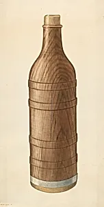 Wooden Wine Bottle