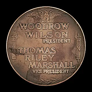 Woodrow Wilson Inaugural Medal [reverse]