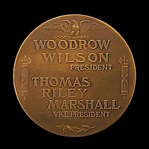 Woodrow Wilson Inaugural Medal [reverse]