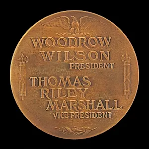 Woodrow Wilson Inaugural Medal [reverse]