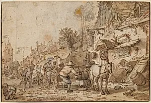 Workmen before an Inn