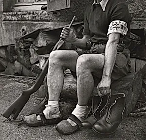 WWII, August 1944, Shoes Dropped by Allies Behind the Front Line to Fighting