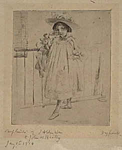 Young Girl with Large Hat