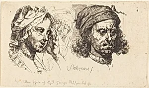Young Woman, Old Woman, and Man with Long Hair