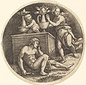 Youth Sleeping before an Altar
