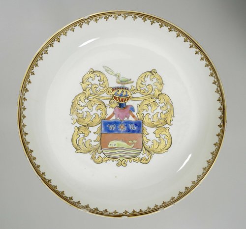 Schaal met het wapen van de familie Udemans by anonymous