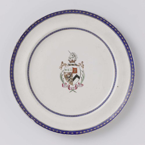 Plate with the arms of the Samler and Shaw family by anonymous