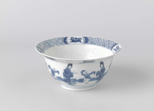Bowl with women and boys in a landscape by anonymous
