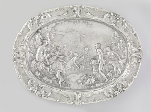 Schaal met voorstellingen uit de geschiedenis van Diana en Actaeon