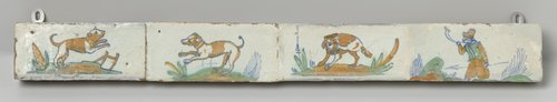 Veld van vier randtegels by anonymous
